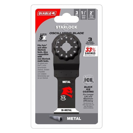 Diablo Diablo Starlock 1-1/4 in. W Bi-Metal Curved Contact Edge Oscillating Blade Metal 3 pk DOS125BF3